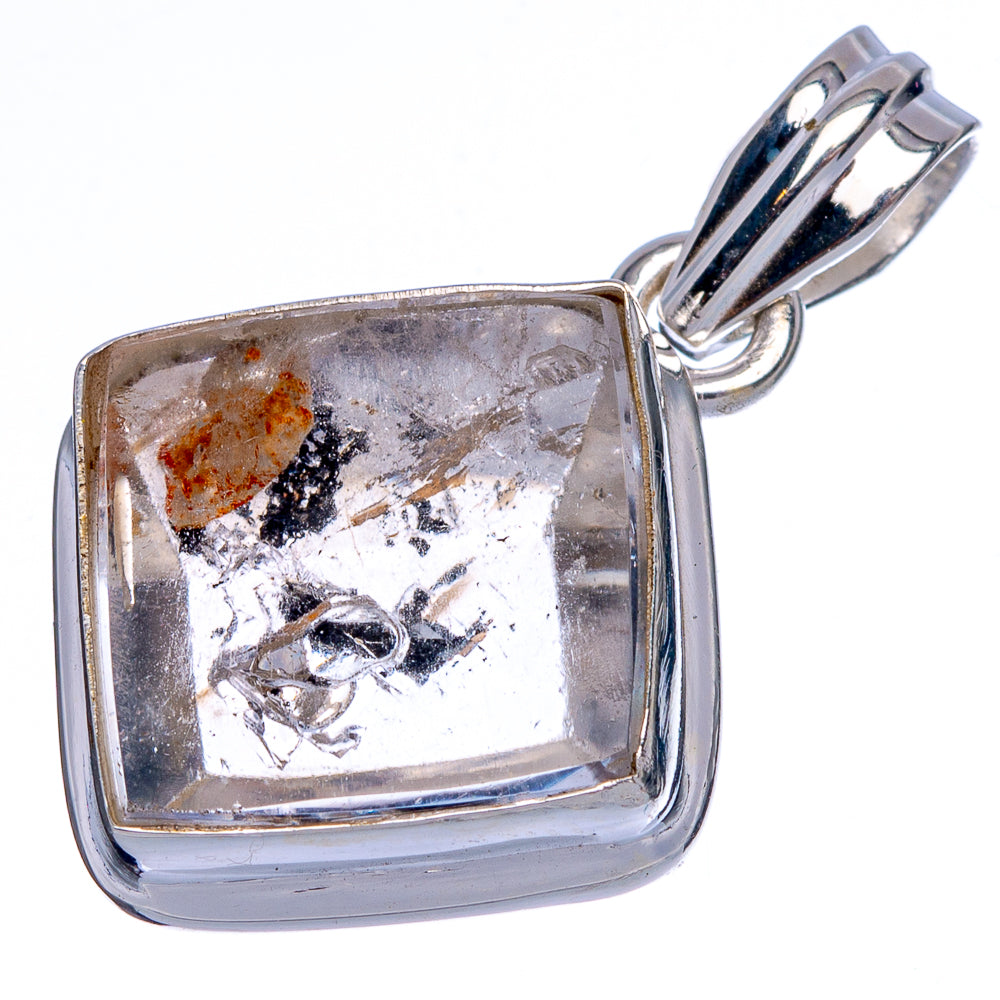 Marcasite In Quartz Pendant 1 1/4" (925 Sterling Silver) P40384