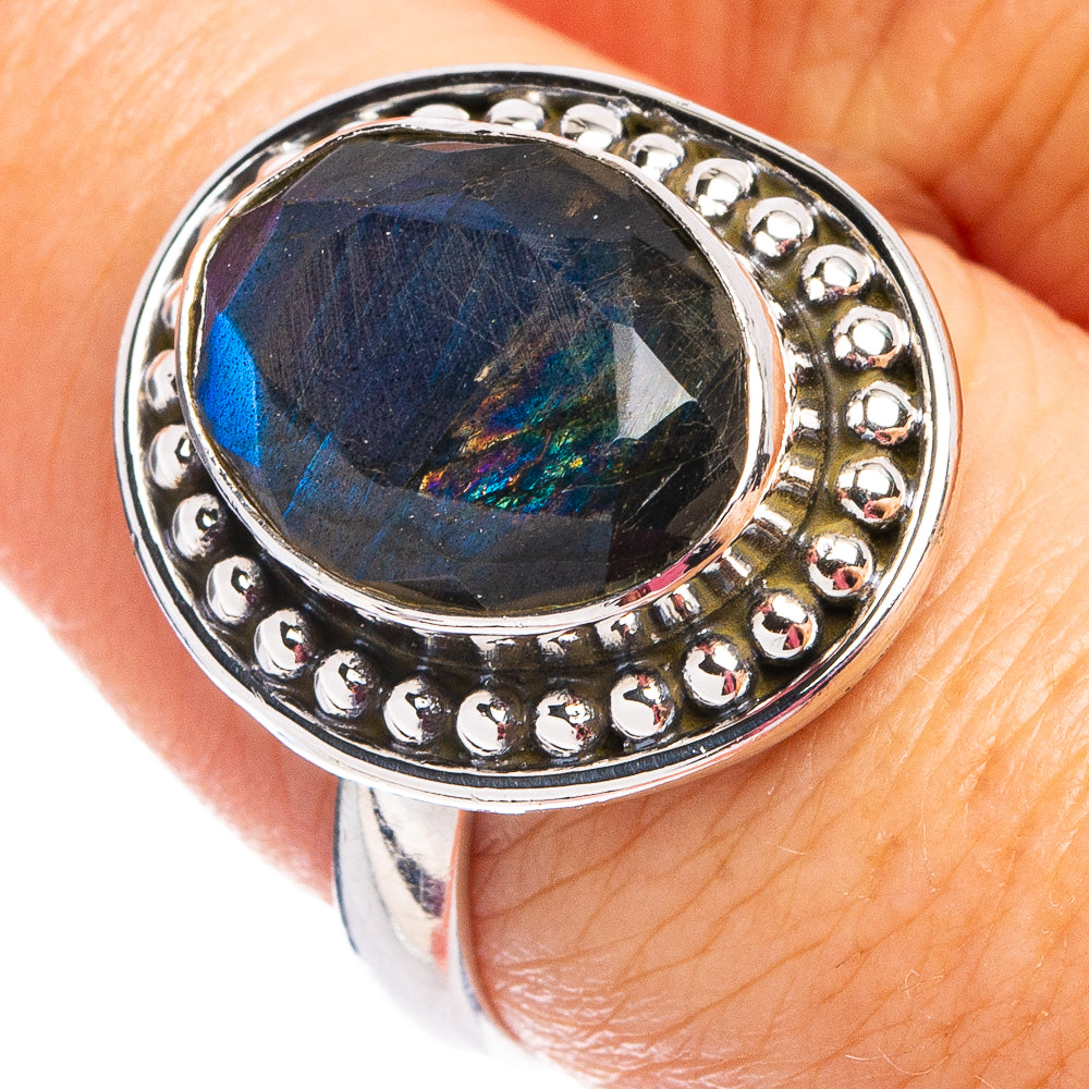 Labradorite Ring Size 8.25 (.925 Sterling Silver)