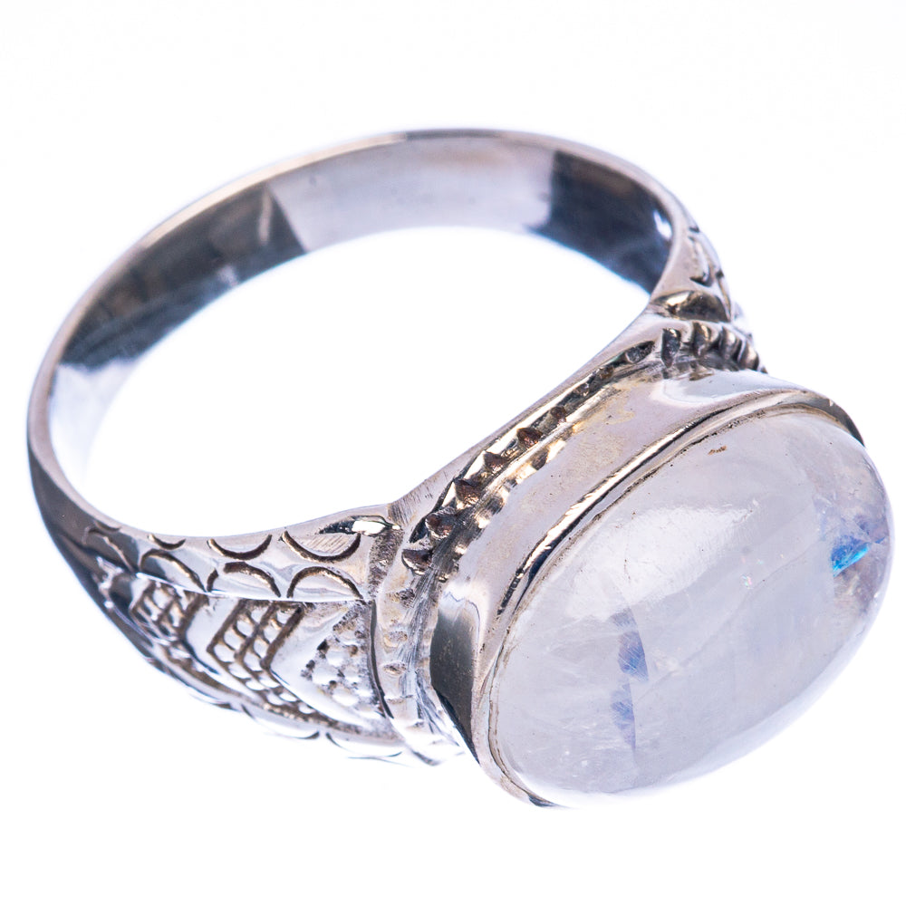 Rainbow Moonstone Ring Size 8 (925 Sterling Silver) R3032