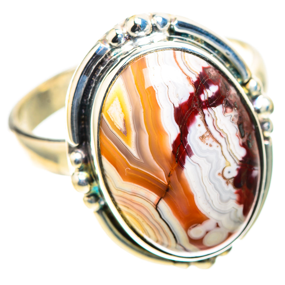 Crazy Lace Agate Ring Size 10 (925 Sterling Silver) RING138547