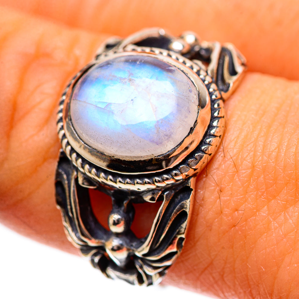 Rainbow Moonstone Ring Size 9.5 (925 Sterling Silver) RING138943