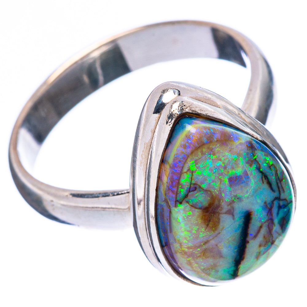 Rare Sterling Opal Ring Size 8 (925 Sterling Silver) R4375