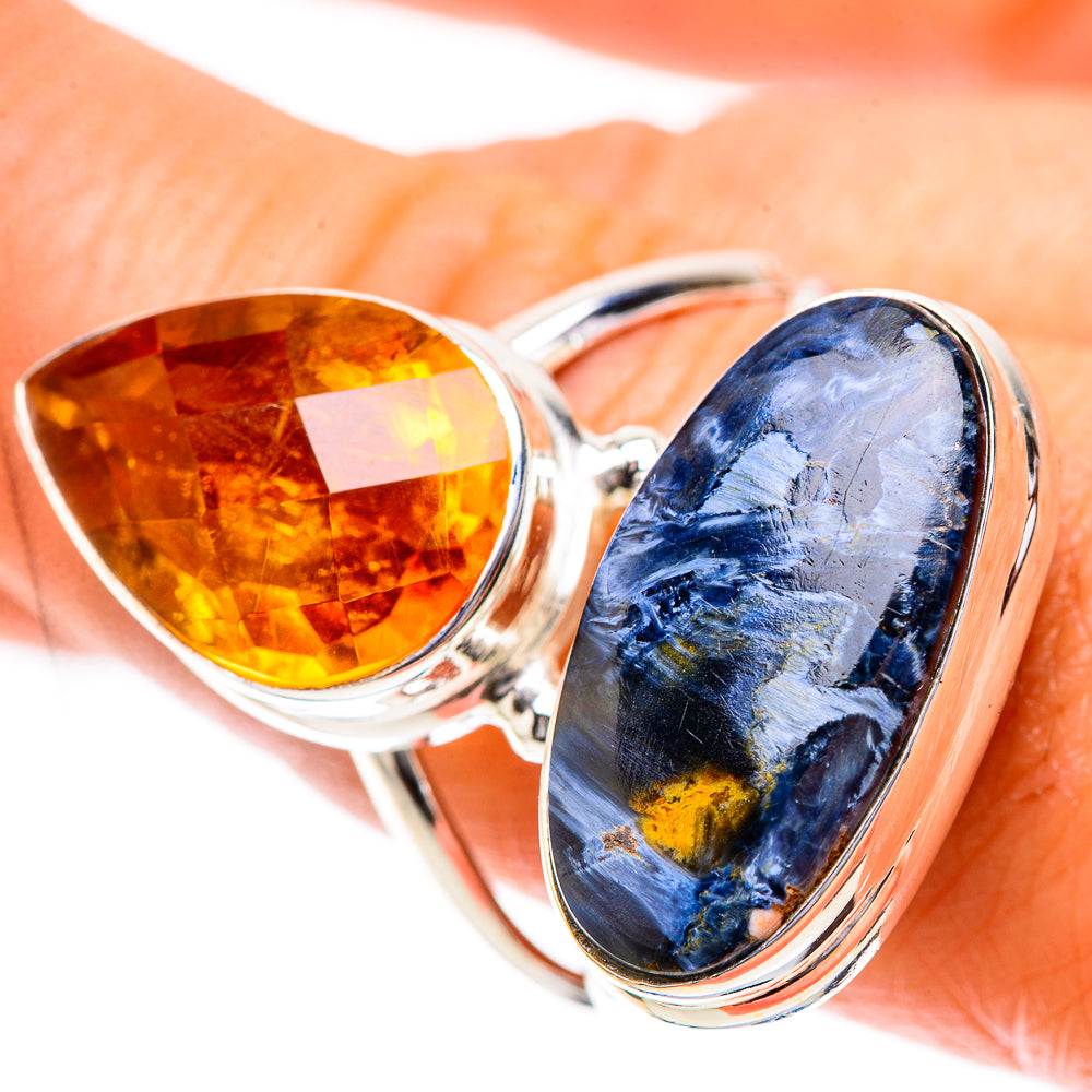 Large Pietersite, Citrine Ring Size 9.75 (925 Sterling Silver) RING138041
