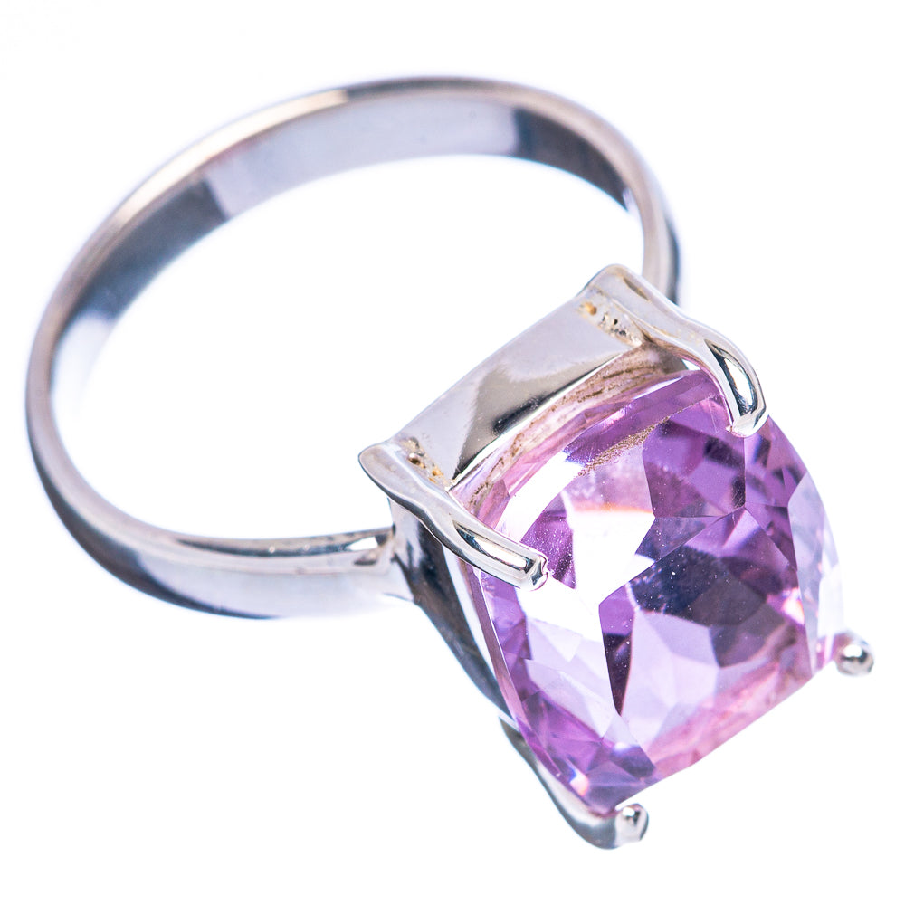 Faceted Amethyst Ring Size 6.75 (925 Sterling Silver) R4508