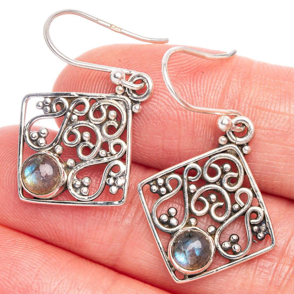 Labradorite Earrings 1 3/8" (925 Sterling Silver) E433225