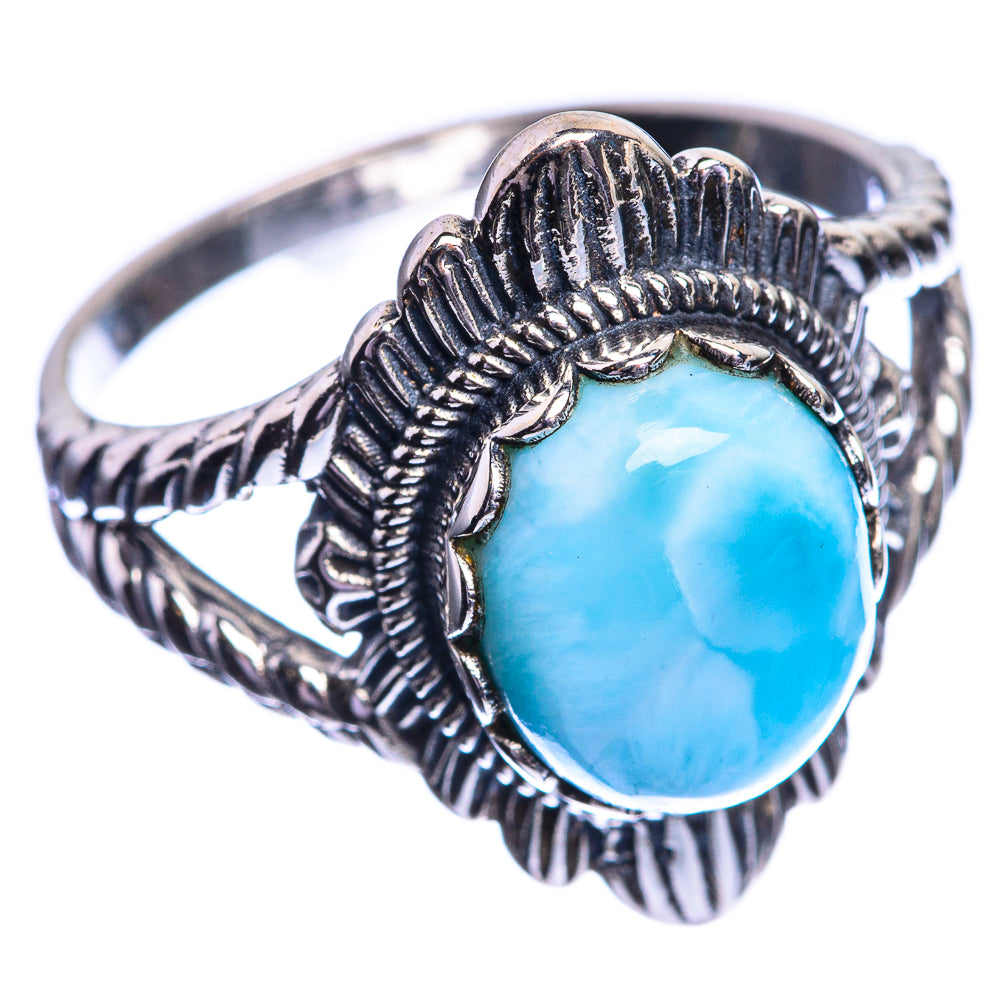 Larimar 925 Sterling Silver Ring Size 9