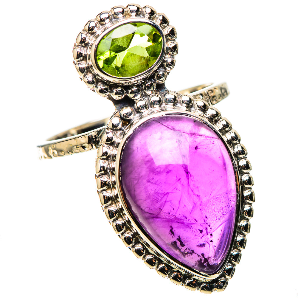 Premium Amethyst, Peridot Ring Size 8 (925 Sterling Silver) RING138056