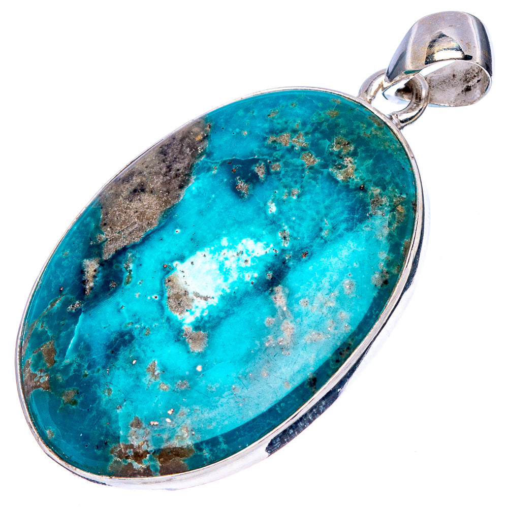 Rare Persian Turquoise Pendant 1 5/8" (925 Sterling Silver) P43183