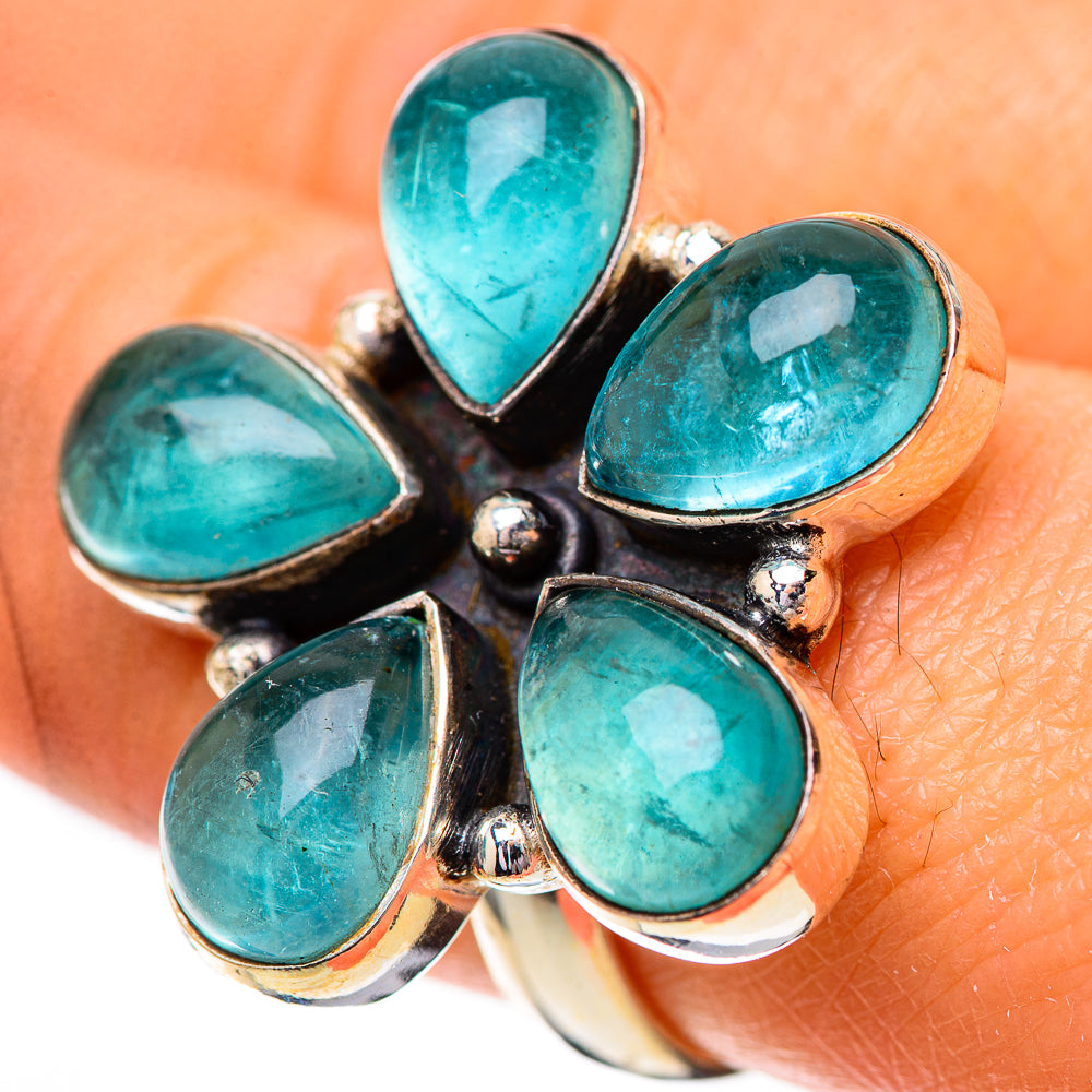 Large Blue Fluorite Ring Size 8.5 (925 Sterling Silver) RING139848