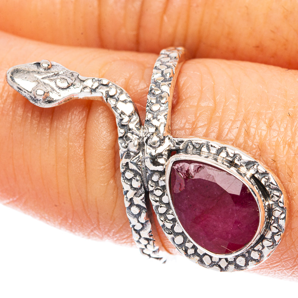 Value Red Sillimanite Ring Size 7.75 (925 Sterling Silver) R3334