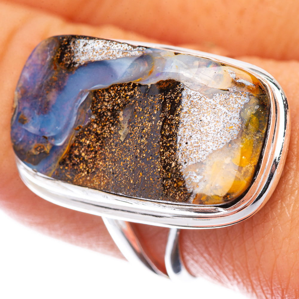 Boulder Opal Ring Size 8.5 (925 Sterling Silver) R145163