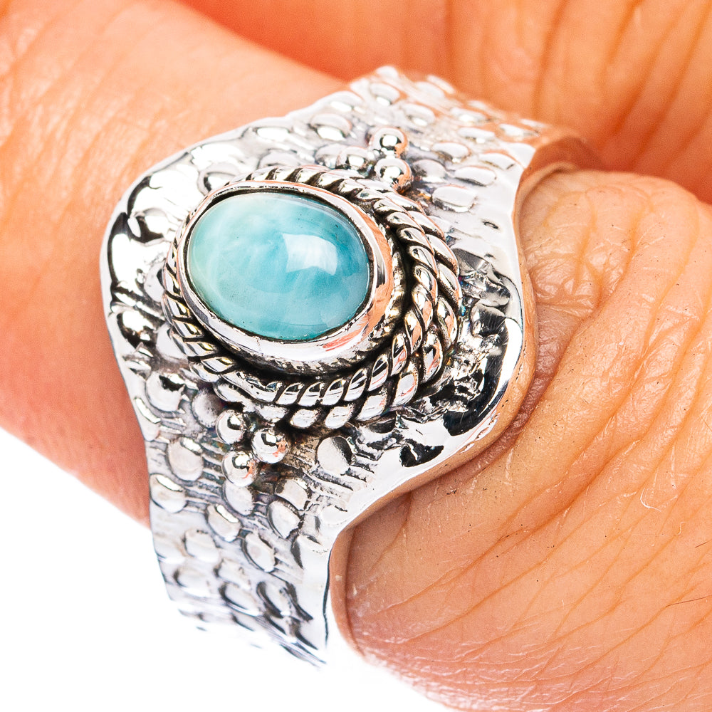 Larimar Ring Size 6.75 (925 Sterling Silver) R3754