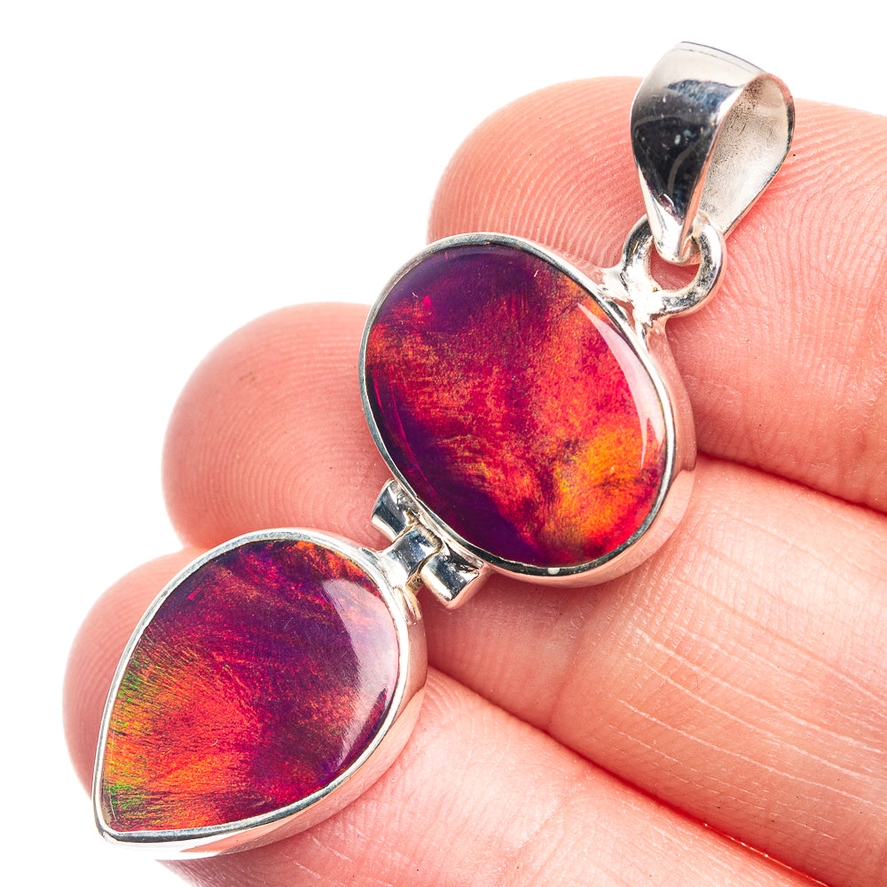 Aura Opal Pendant 1 3/4" (925 Sterling Silver) P39174