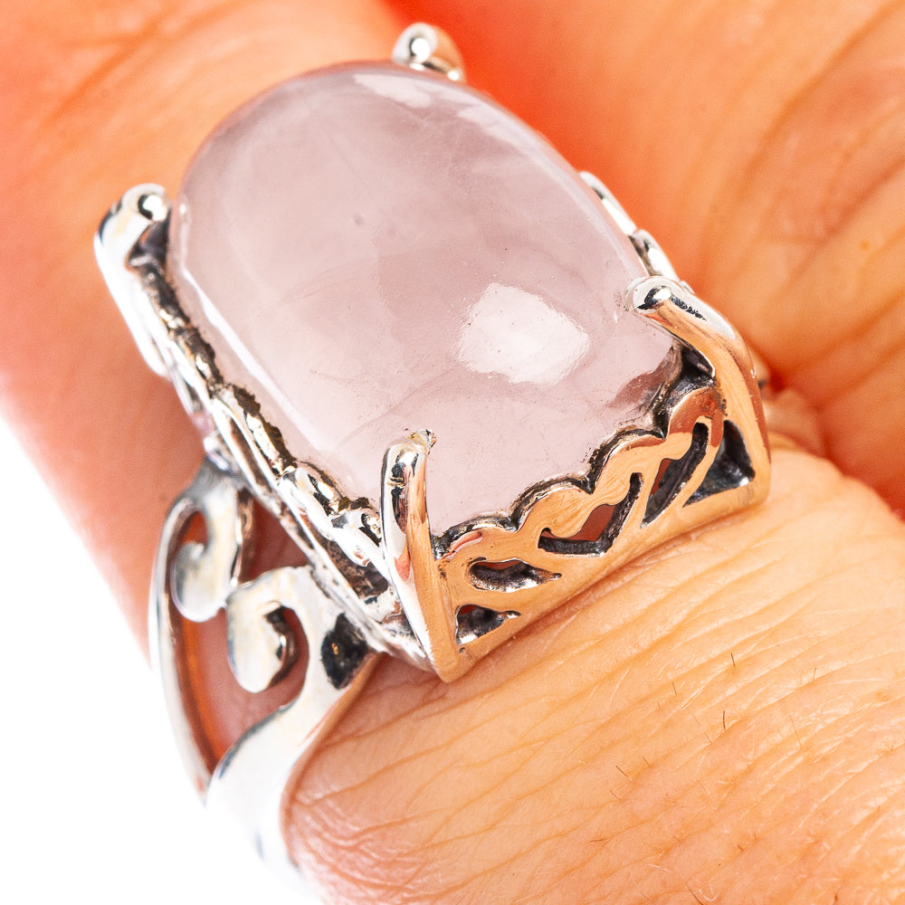 Rose Quartz Ring Size 7 (.925 Sterling Silver)