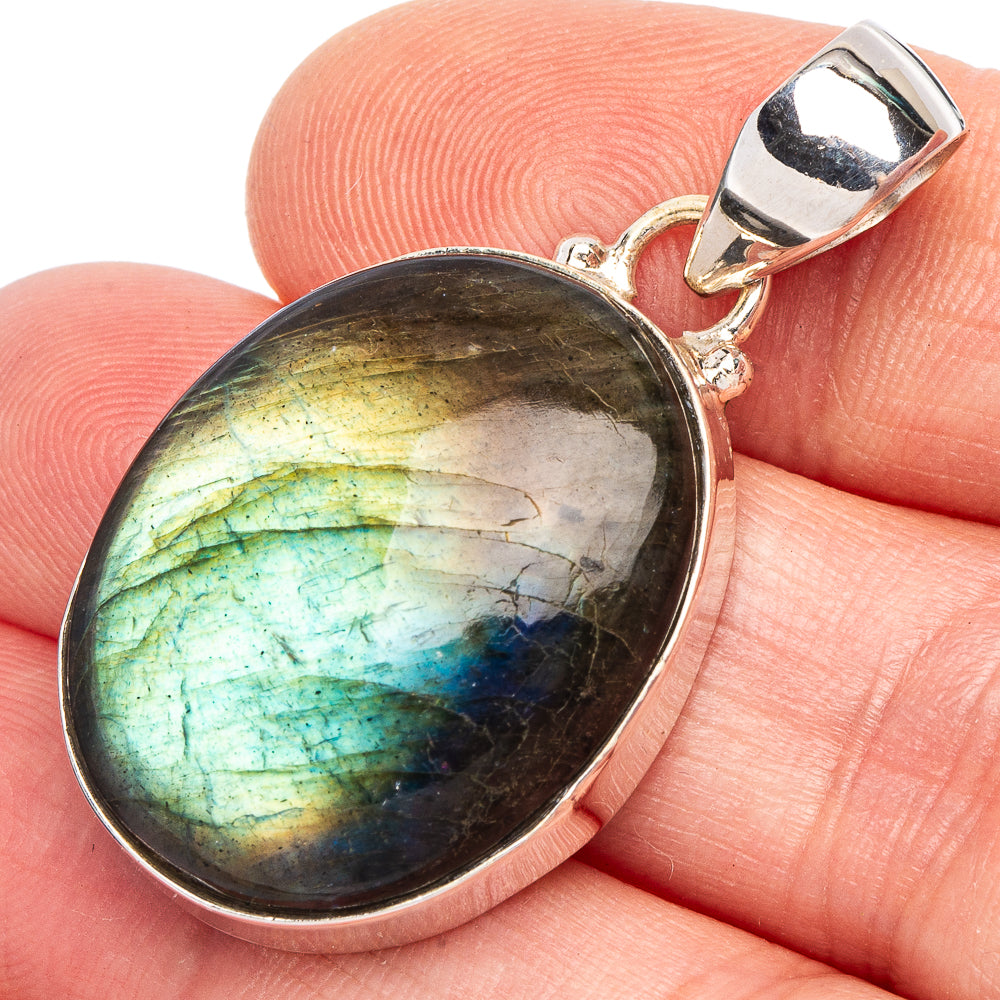 Labradorite Pendant 1 1/2" (925 Sterling Silver) P43786