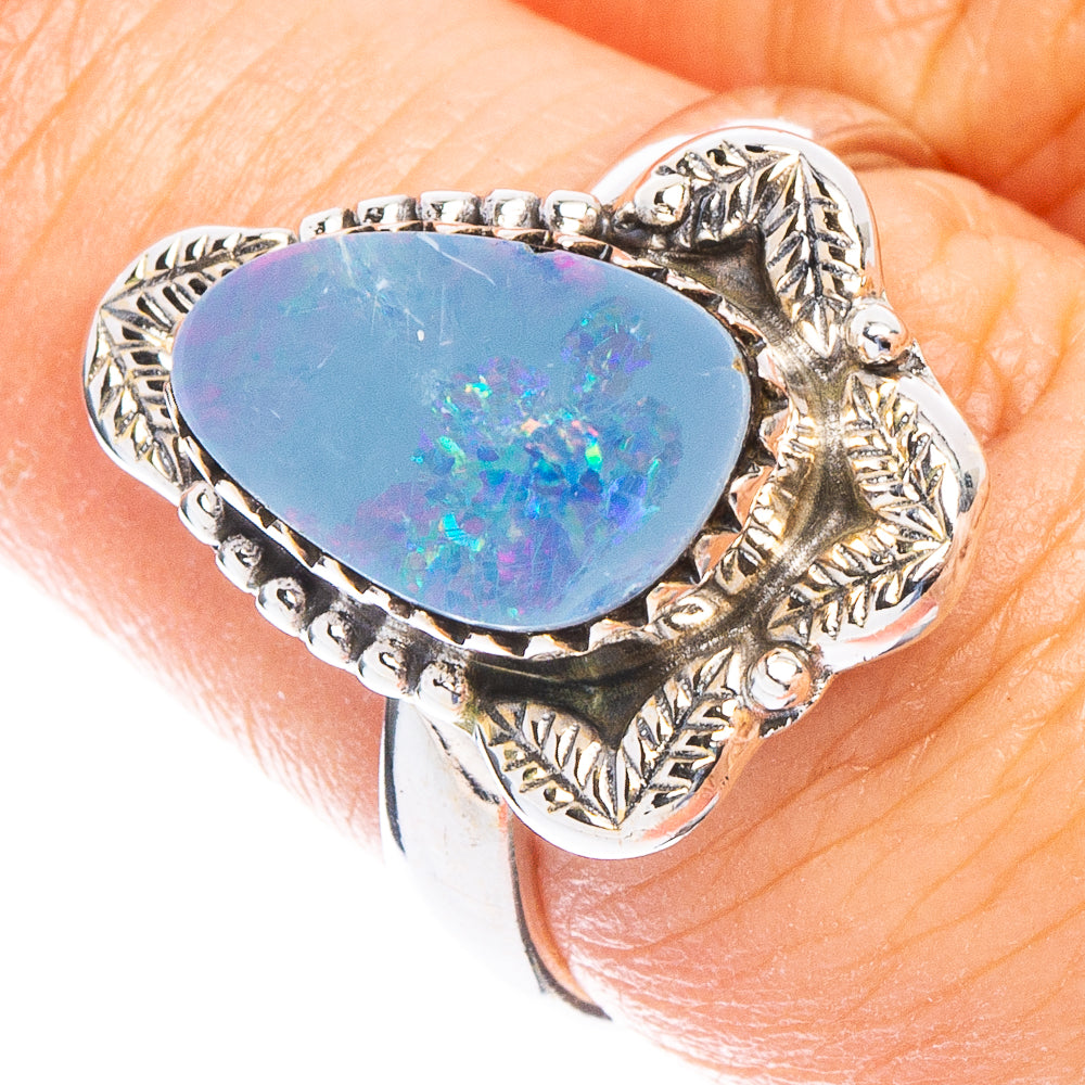 Rare Doublet Opal Ring Size 7.5 (925 Sterling Silver) R6659