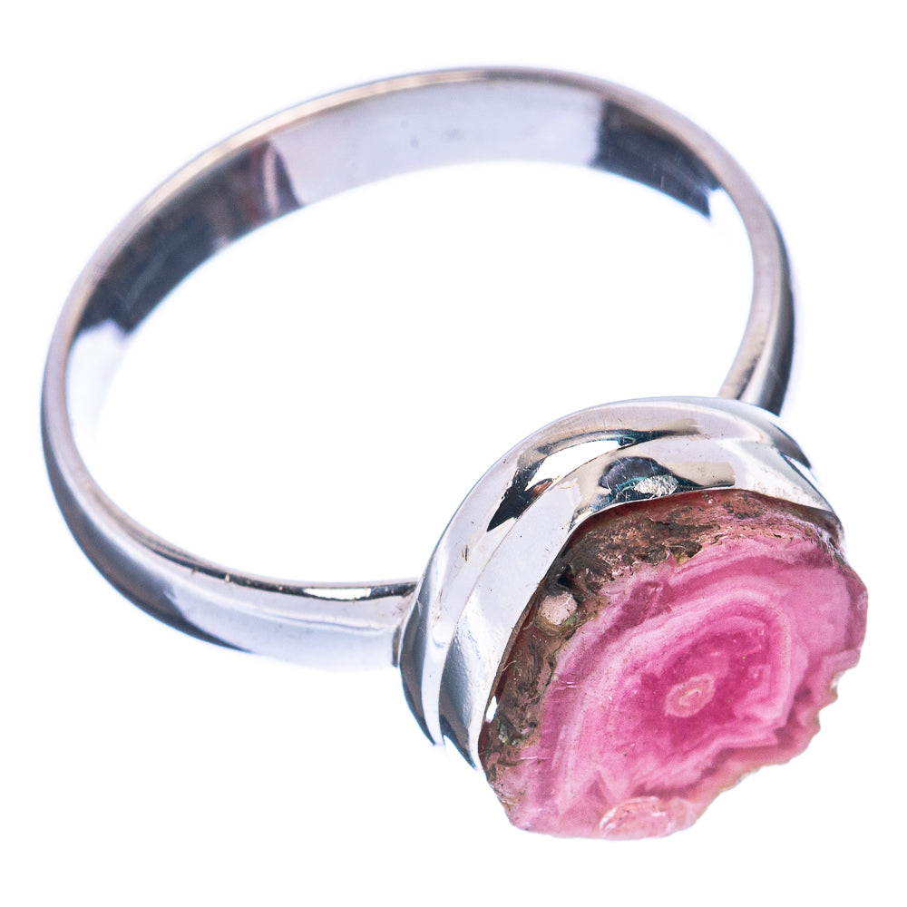 Rare Rhodochrosite Stalactite Ring Size 8.75 (925 Sterling Silver) R2790