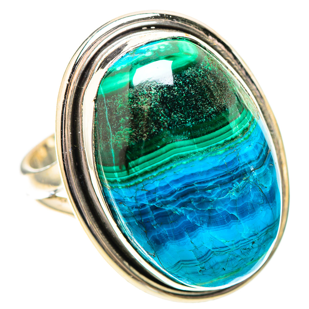 Malachite In Chrysocolla Ring Size 6.75 (925 Sterling Silver) RING139143