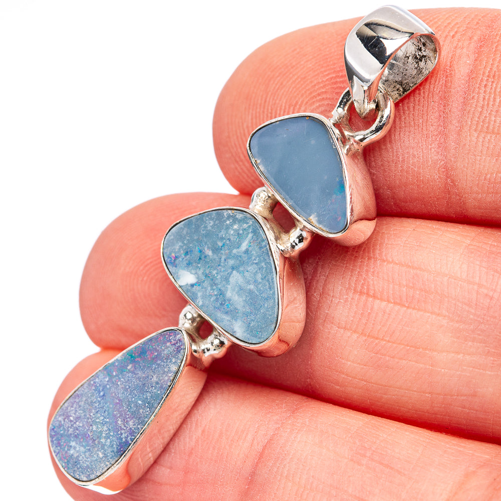 Rare Doublet Opal Pendant 1 5/8" (.925 Sterling Silver)