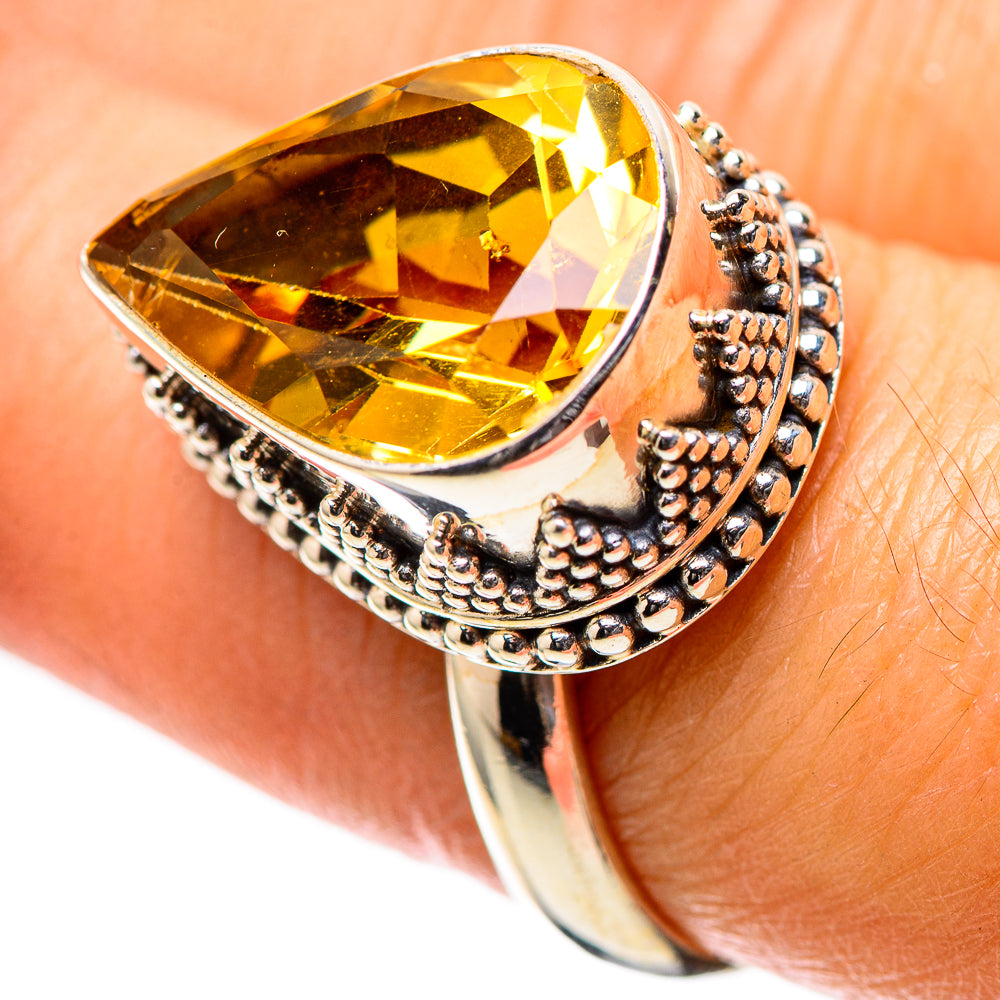 Faceted Citrine Ring Size 8 (925 Sterling Silver) RING138879