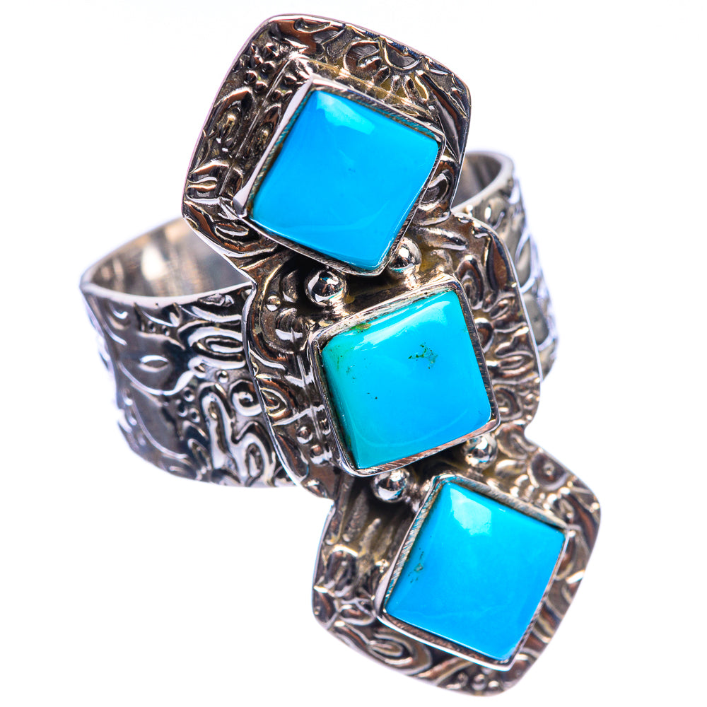 Sleeping Beauty Turquoise 925 Sterling Silver Ring Size 7.25