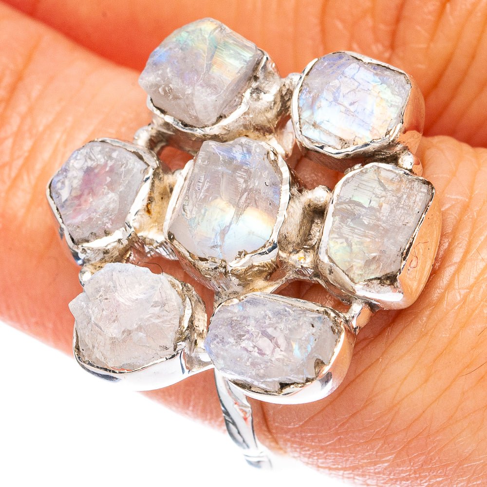 Premium Rainbow Moonstone 925 Sterling Silver Ring Size 6.75 Ana Co R3654