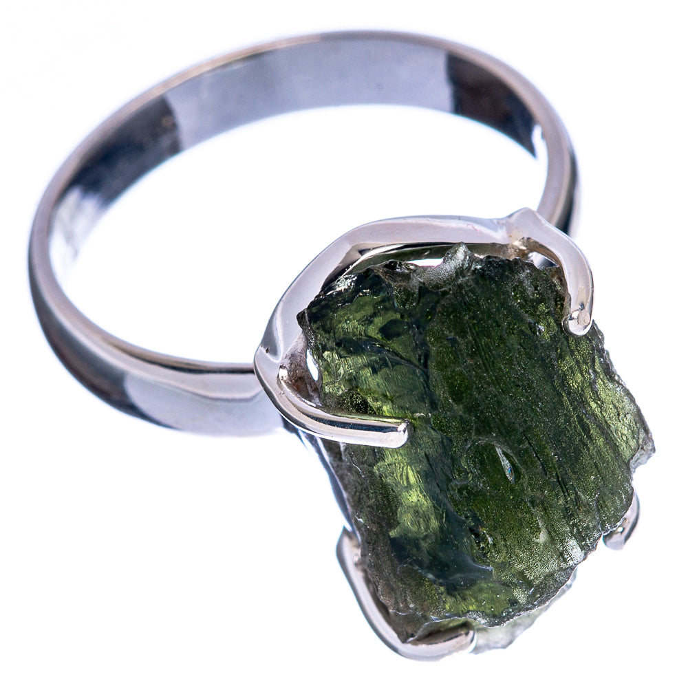 Rare Czech Moldavite Ring Size 7 (925 Sterling Silver) R146376