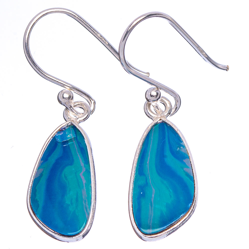 Rare Doublet Opal Earrings 1 1/4" (925 Sterling Silver) E1896