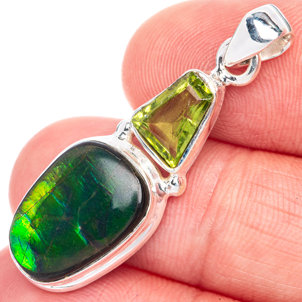 Canadian Ammolite Pendant 1 1/2" (925 Sterling Silver) PD39840
