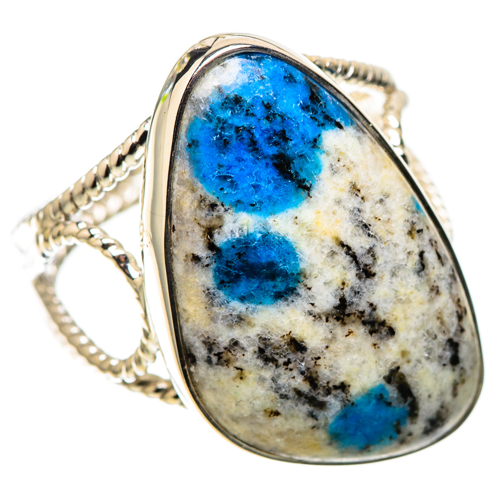 Premium K2 Blue Azurite Ring Size 8.75 (925 Sterling Silver) RING138044