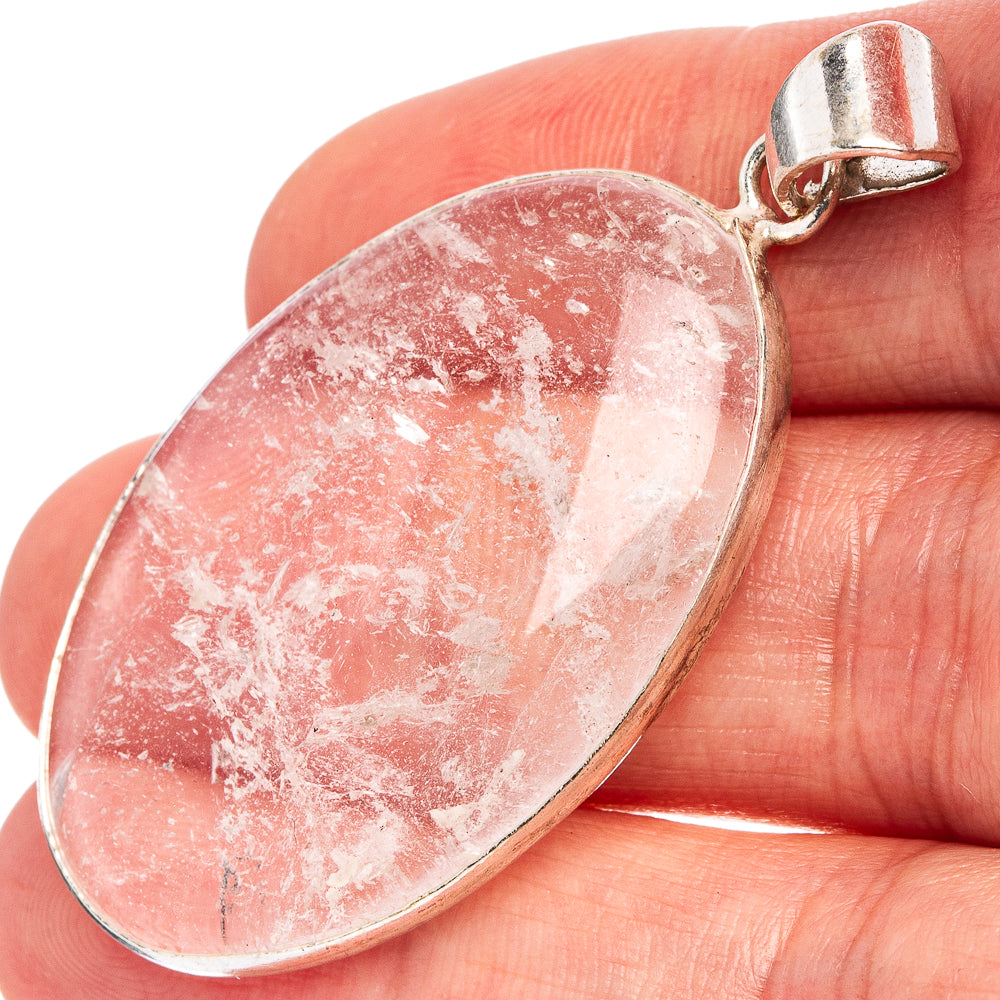 Selenite Pendant 1 7/8" (Silver Plated)