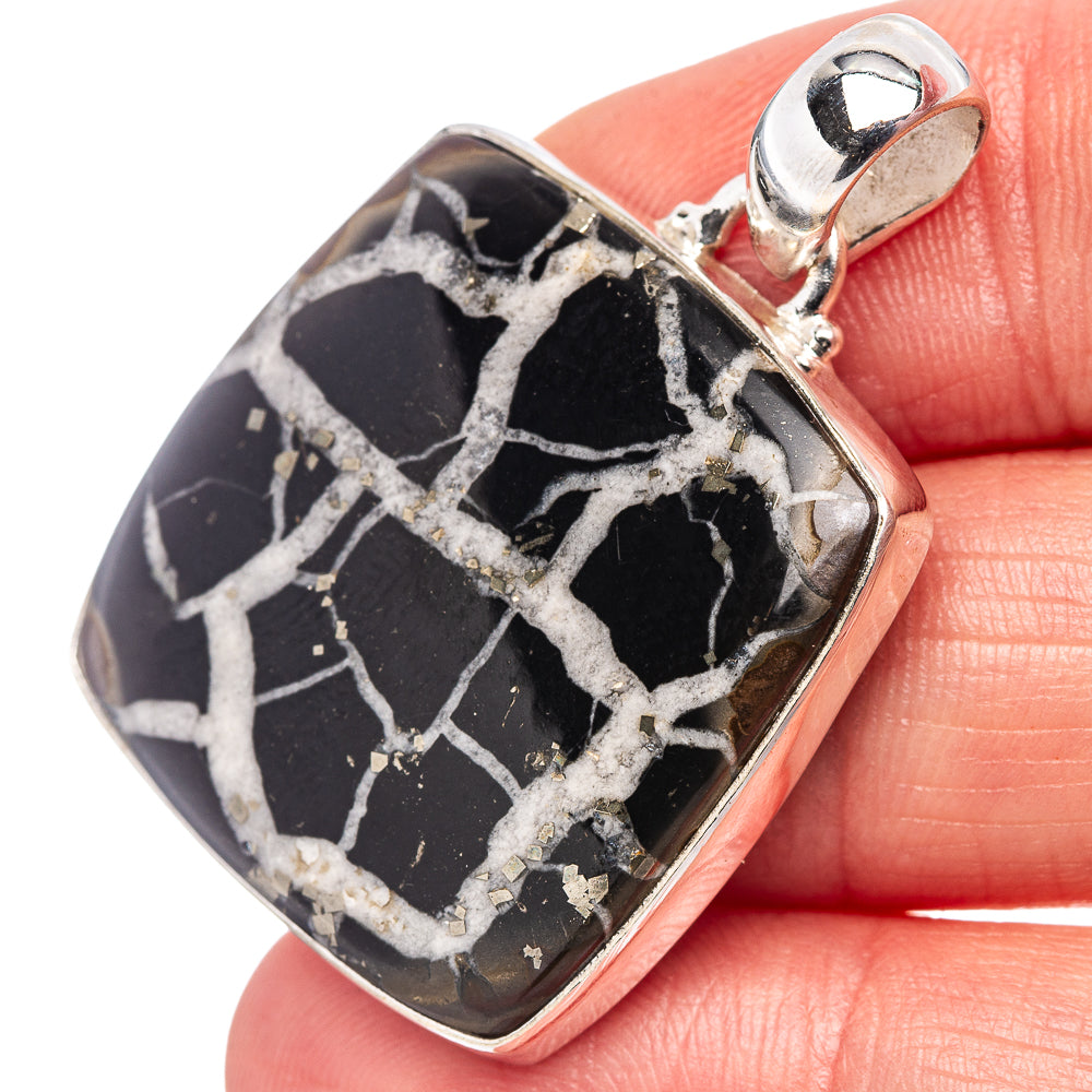 Septarian Gronate Pendant 1 1/2" (.925 Sterling Silver)