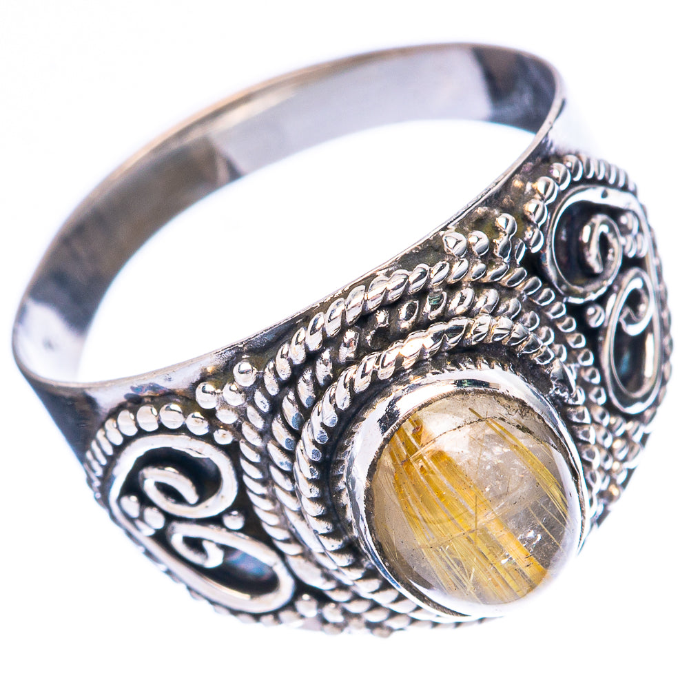 Rutilated Quartz Ring Size 7 (925 Sterling Silver) R3965