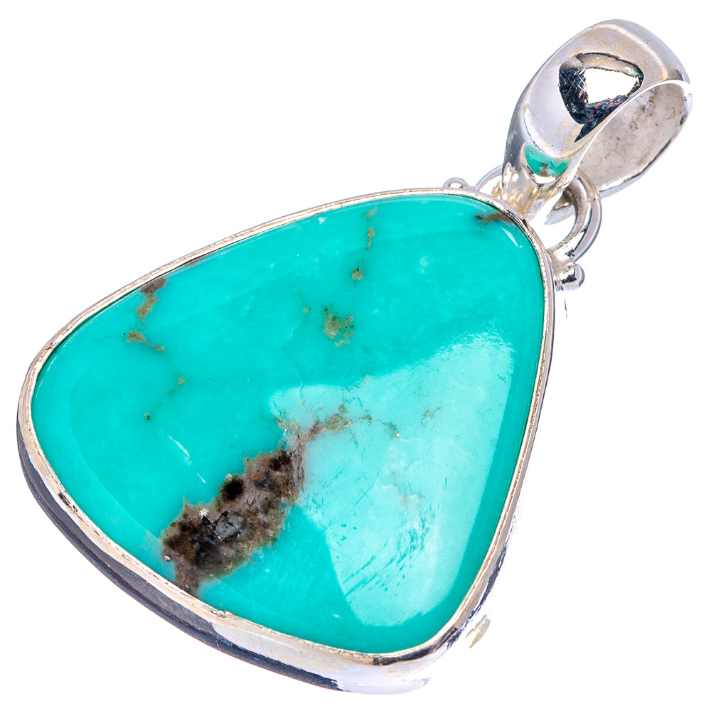Campitos Turquoise Pendant 1 3/8" (.925 Sterling Silver)