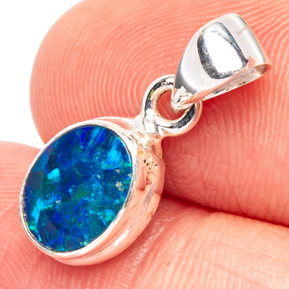 Rare Doublet Opal Pendant 3/4" (925 Sterling Silver) P44753
