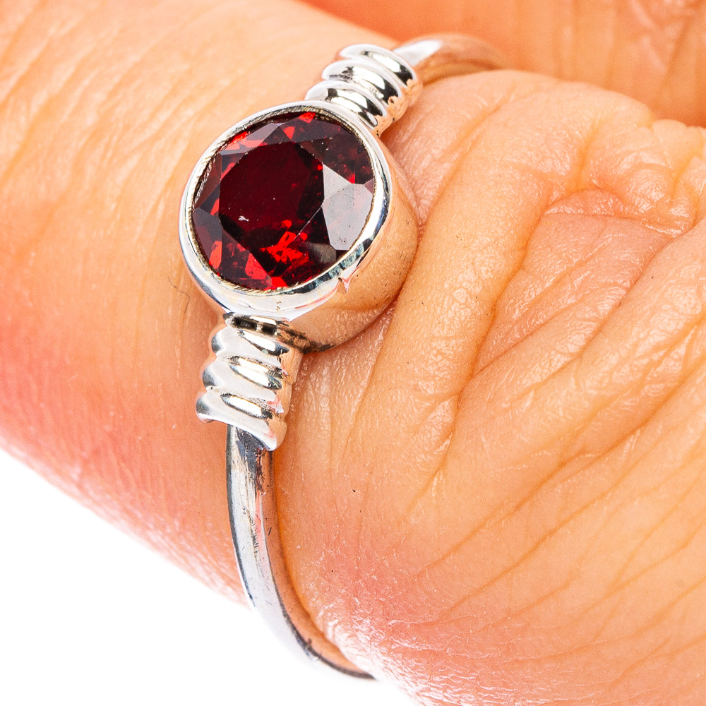 Garnet Dainty Ring Size 6 (925 Sterling Silver) R146792