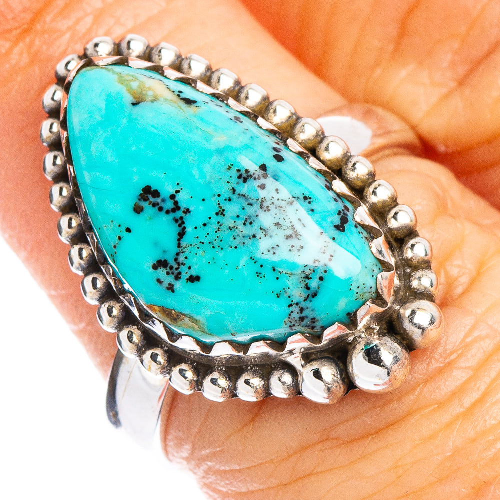 Rare Kingman Turquoise Ring Size 6.75 (.925 Sterling Silver)