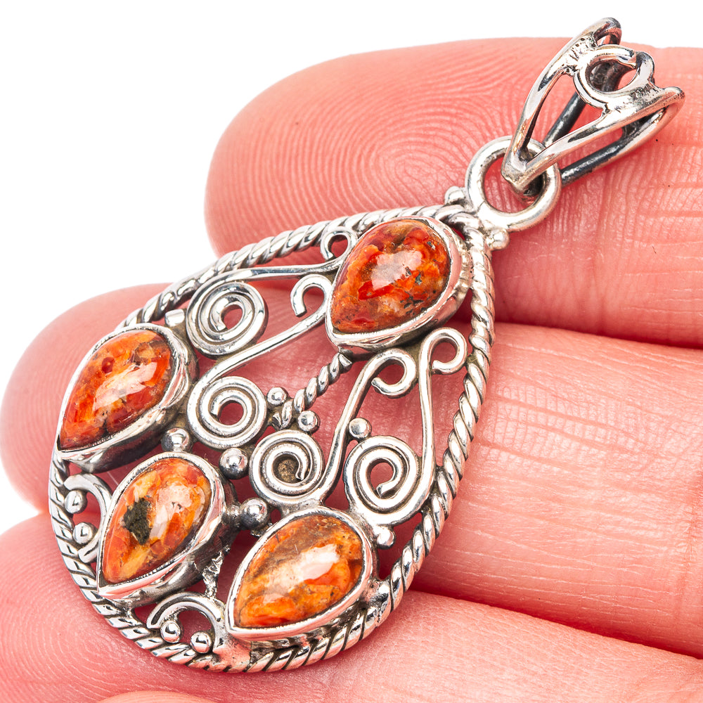 Sponge Coral Pendant 1 5/8" (925 Sterling Silver) P41051