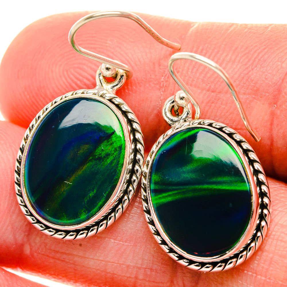 Aura Opal Earrings 1 3/8" (925 Sterling Silver) EARR432070