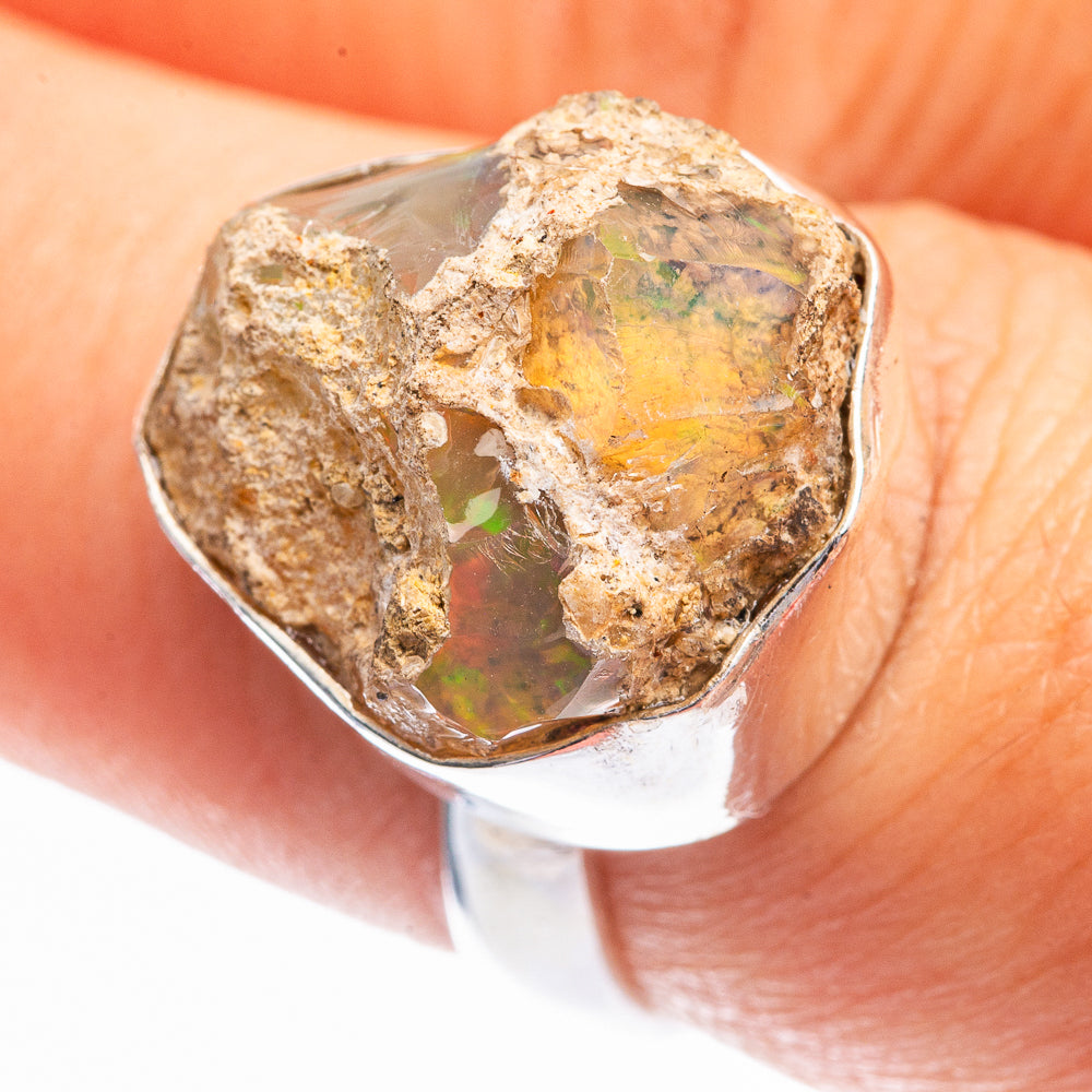 Raw Ethiopian Opal Ring Size 7 (925 Sterling Silver) R142021