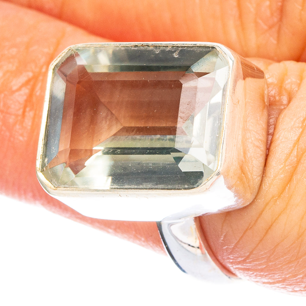 Green Amethyst 925 Sterling Silver Ring Size 6.75 (925 Sterling Silver) R6083