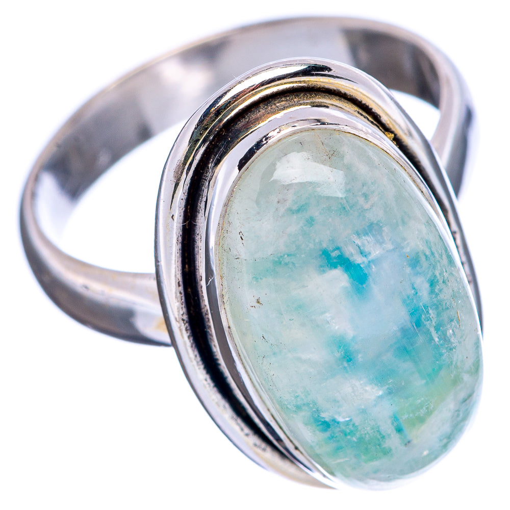 Green Moonstone Ring Size 6 (.925 Sterling Silver)