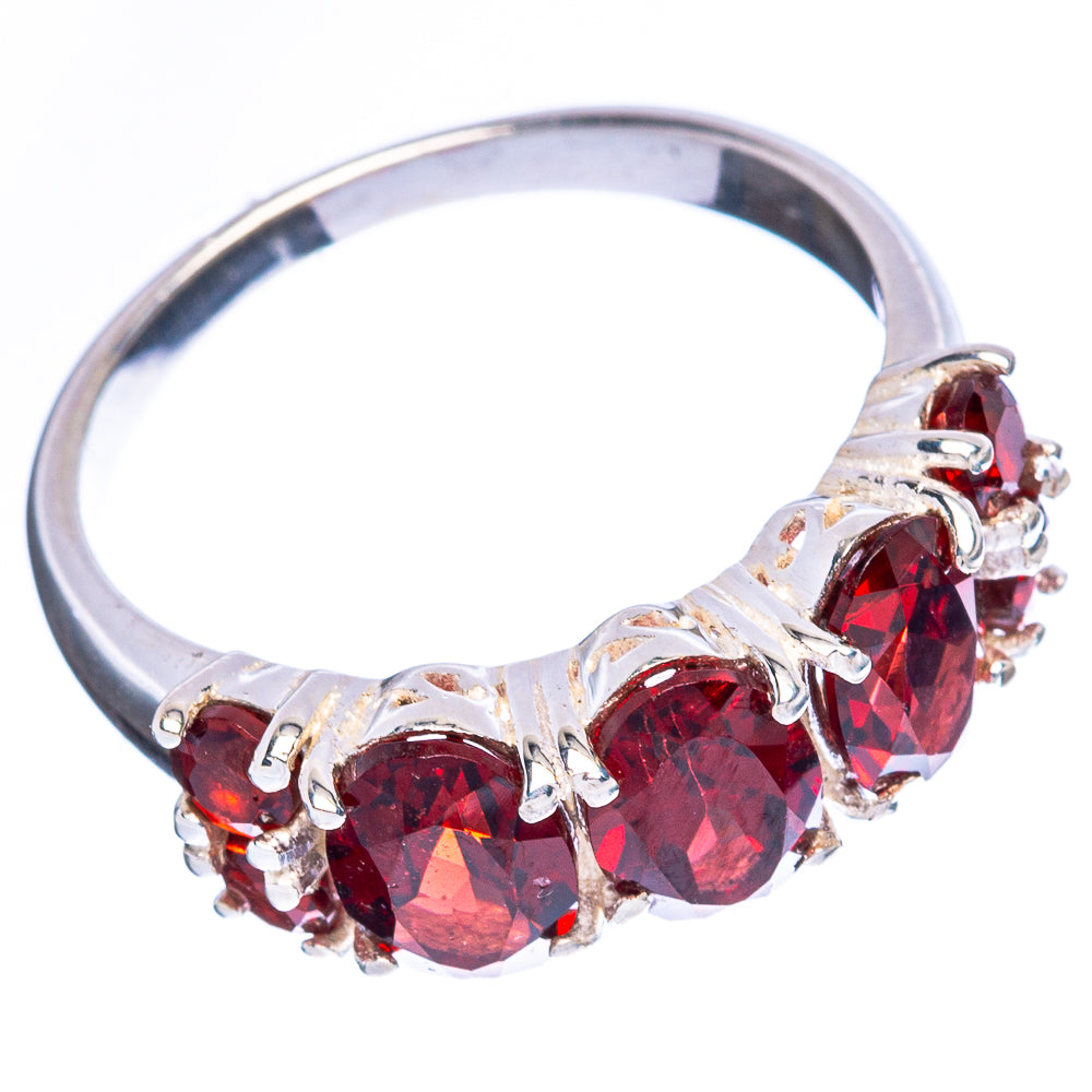 Garnet Ring Size 7 (925 Sterling Silver) R2348