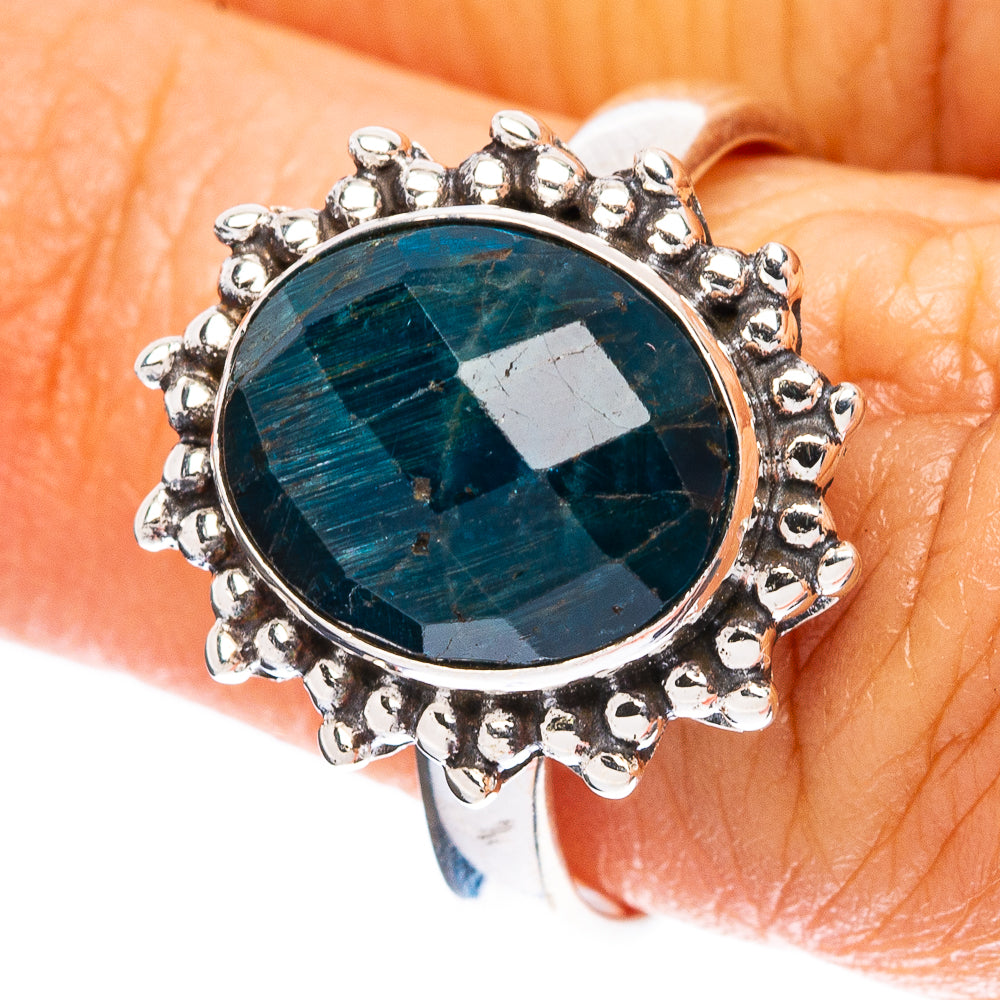 Rare Apatite Ring Size 8 (925 Sterling Silver) R5064