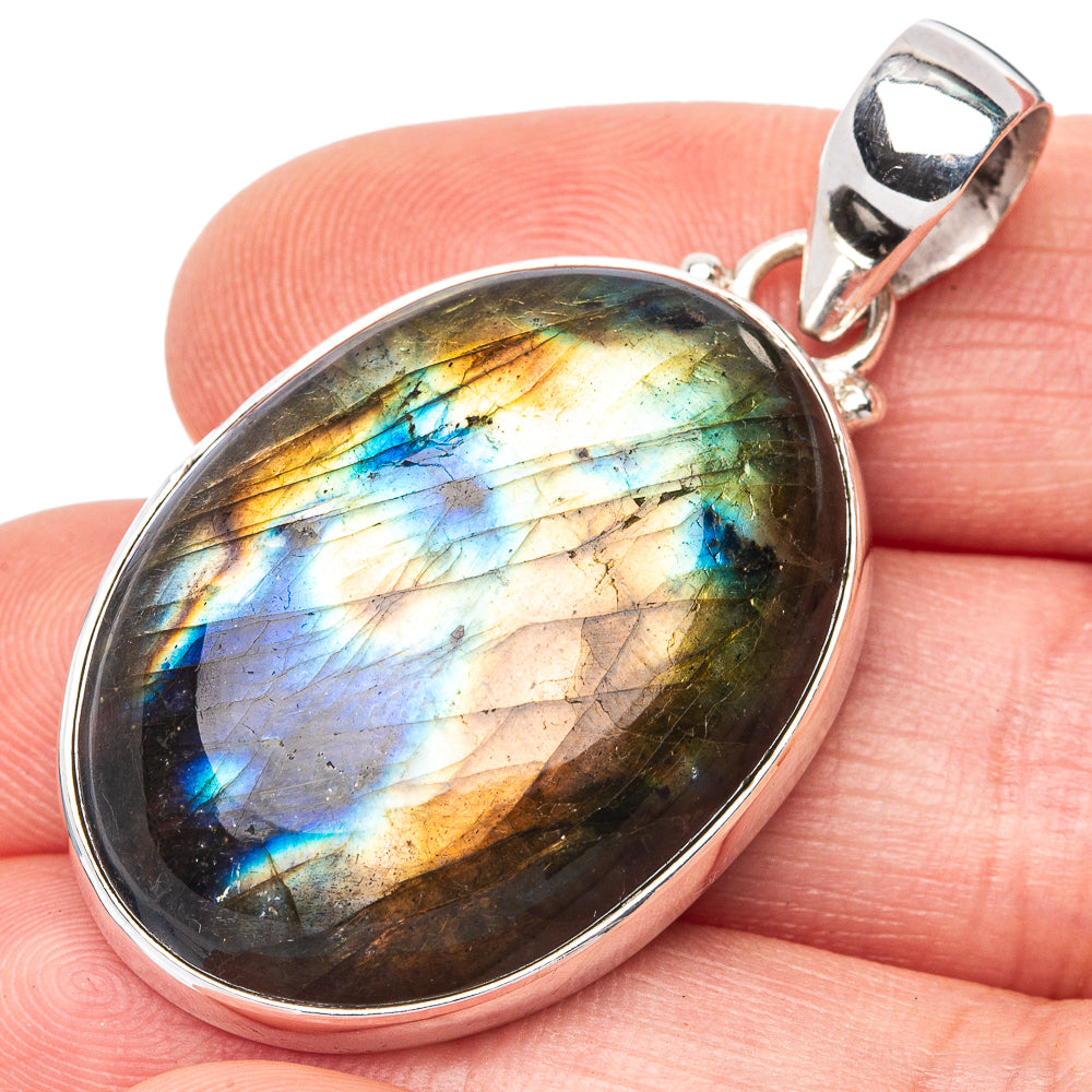 Labradorite Pendant 1 3/4" (925 Sterling Silver) P43149