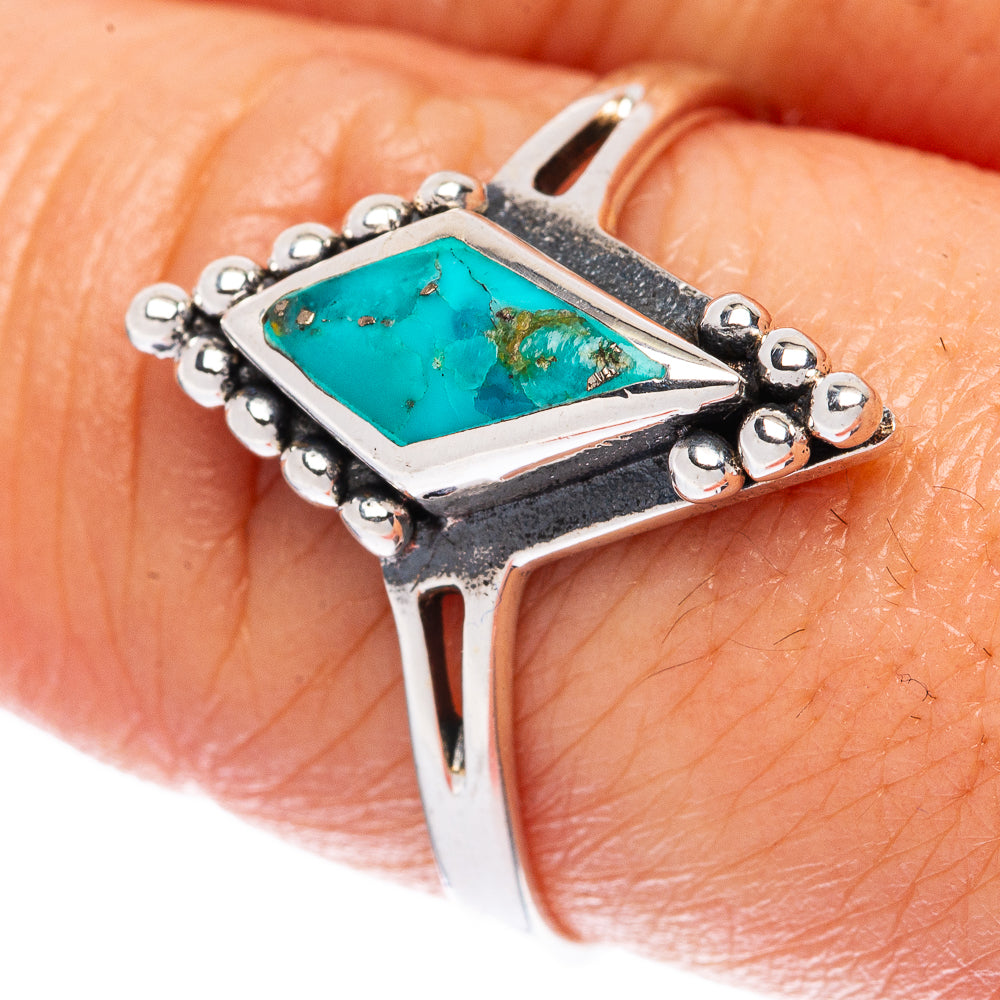 Rare Arizona Turquoise Ring Size 8.5 (925 Sterling Silver) R3256