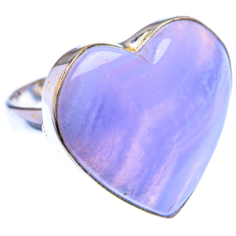 Large Blue Lace Agate Ring Size 10.5 (925 Sterling Silver) RING140192