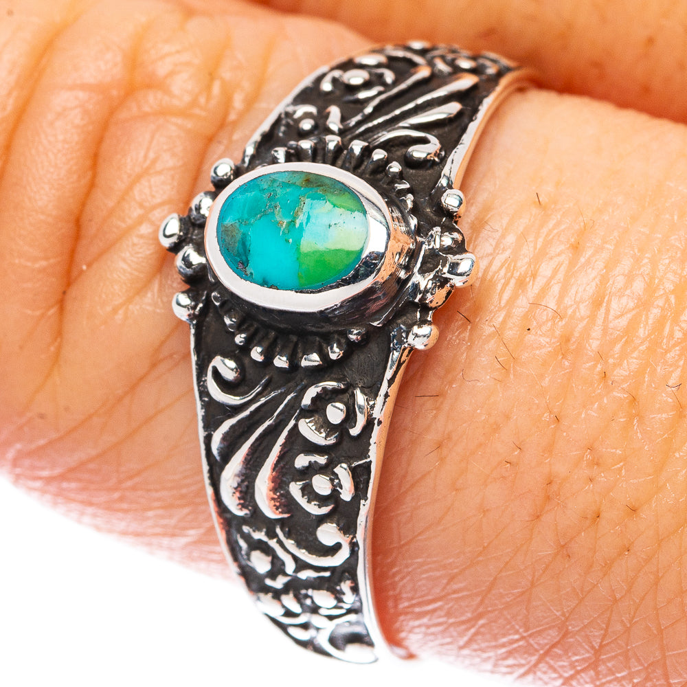 Rare Arizona Turquoise Ring Size 9.75 (925 Sterling Silver) R3392