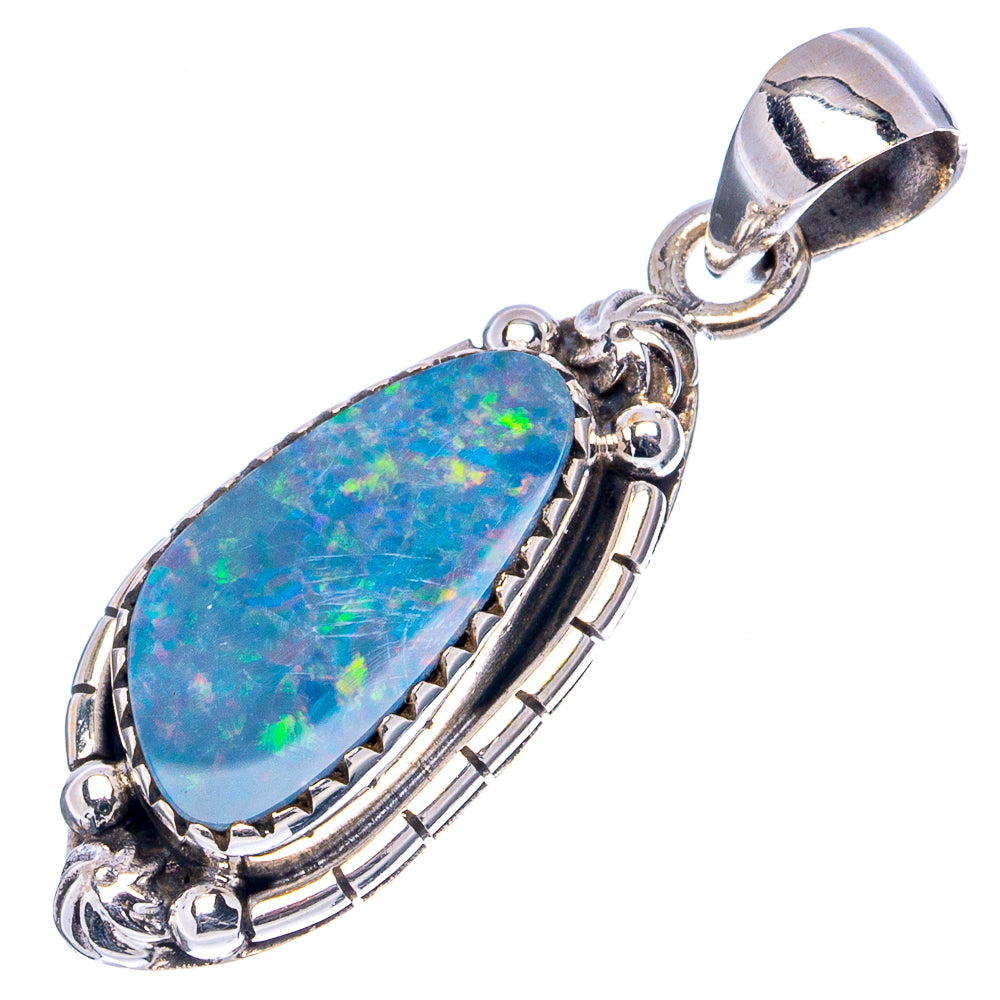 Rare Rare Doublet Opal Pendant 1 3/8" (.925 Sterling Silver)