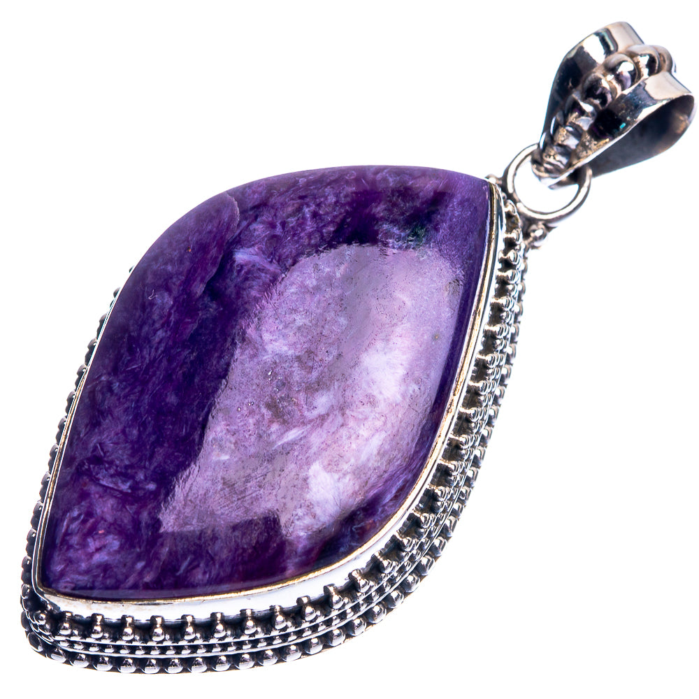 Charoite Pendant 2" (925 Sterling Silver) P39116